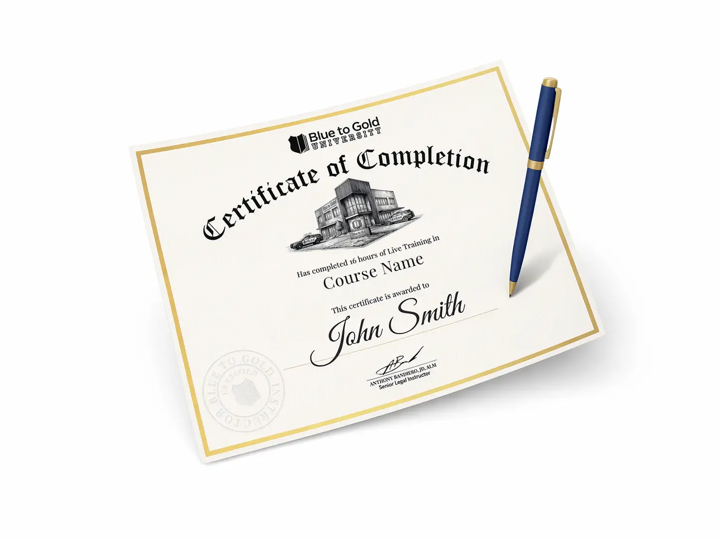 Printed Certificate