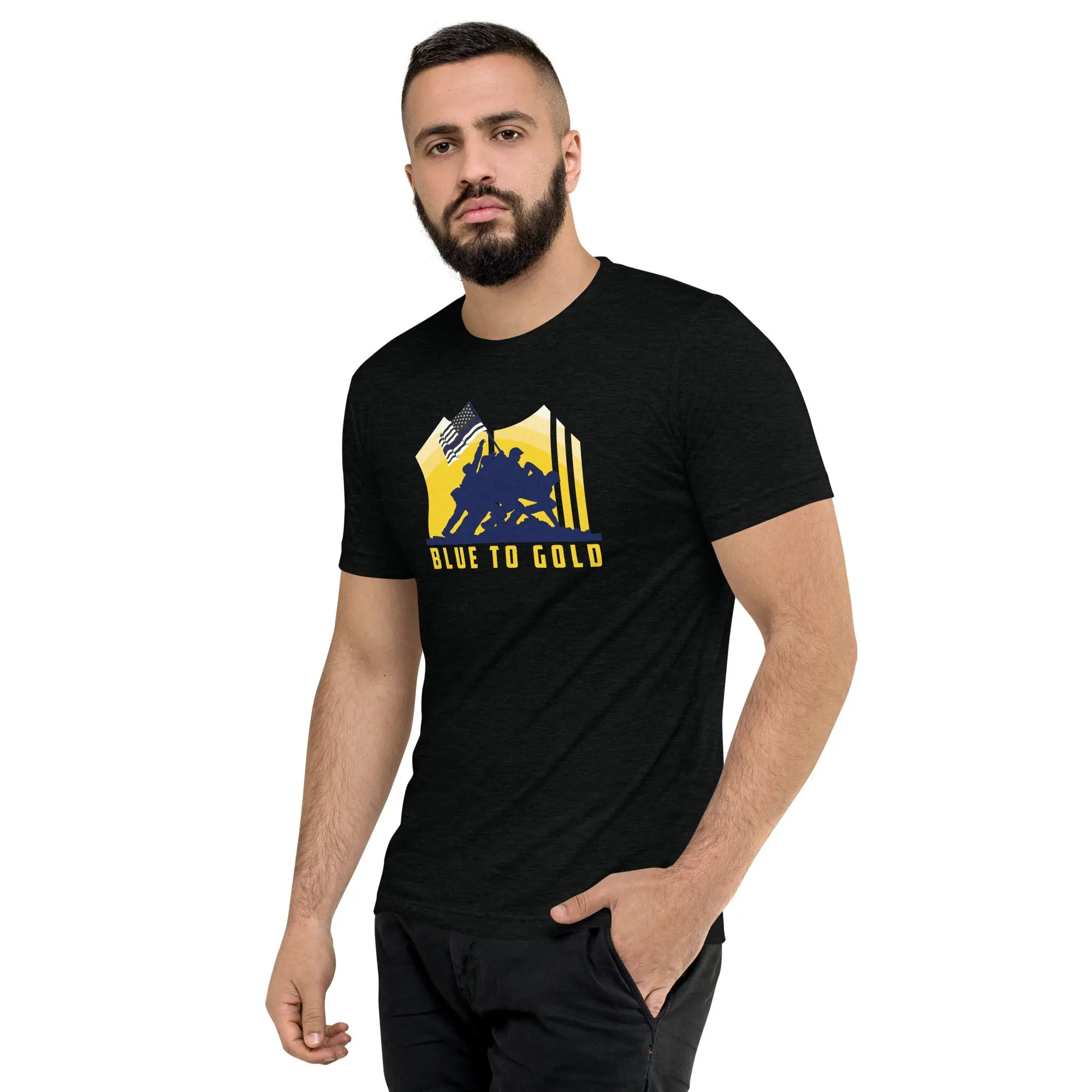Battle For The Thin Blue Line Soft Lightweight Tri-blend Short Sleeve T-shirt - Image 2